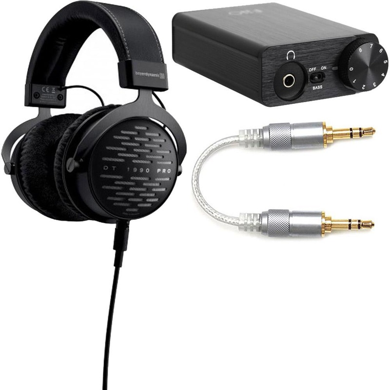 BeyerDynamic DT 1990 PRO 250 Ohm Open Studio Headphones + FiiO E10K Amplifier & Cable Bundle