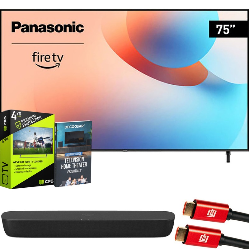 Panasonic W95 75" Mini LED 4K UHD Smart Fire TV (2024) + HTB200 Compact Soundbar Bundle