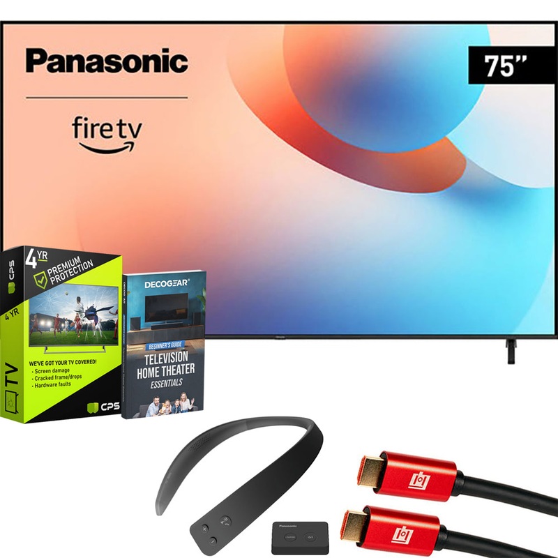 Panasonic W95 75" Mini LED 4K UHD Smart Fire TV (2024) + WN10 Neck Speaker Bundle