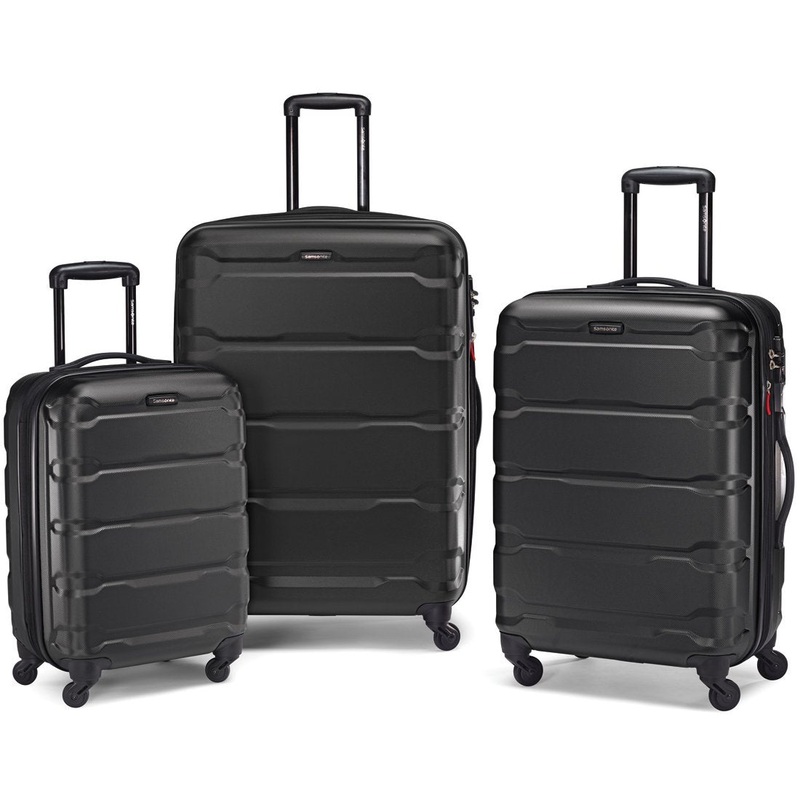 Samsonite Omni 3 Piece Hardside Luggage Nested Spinner Set (20"/24"/28") Black -68311-1041