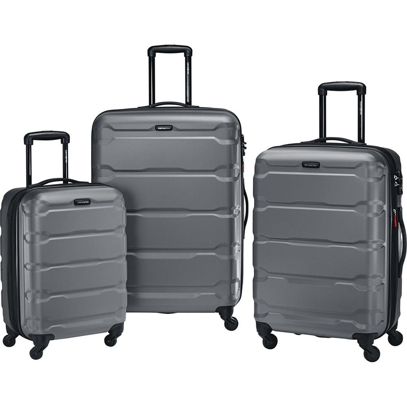 Samsonite Omni 3 Piece Hardside Luggage Spinner Set (20/24/28) Charcoal - Open Box