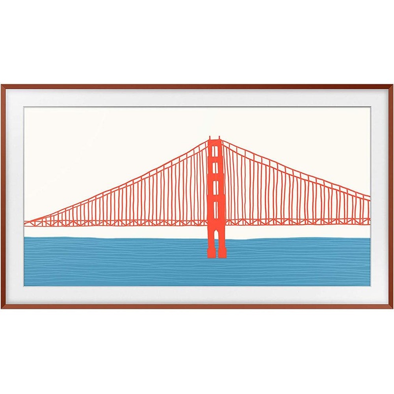 Samsung 55" The Frame Customizable Bezel - Beveled Brick Red - VG-SCFA55TRCZA