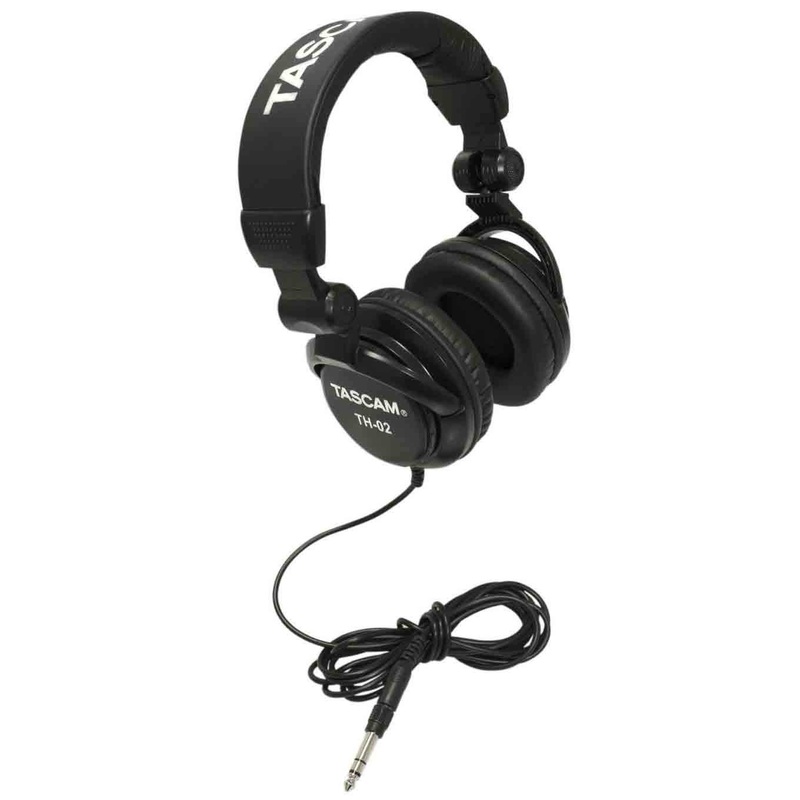 Tascam TH-02 Closed-Back Professional Headphones (Black) - TH02