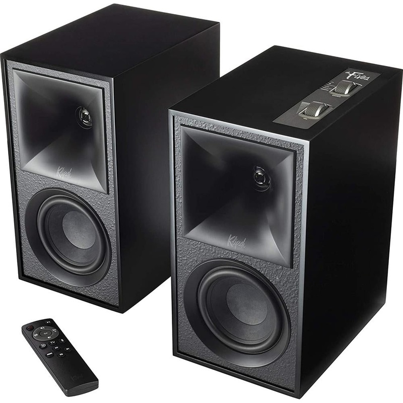 Klipsch The Fives Heritage Wireless 2Way Bluetooth Bookshelf Speakers (Matte Black-Pair)