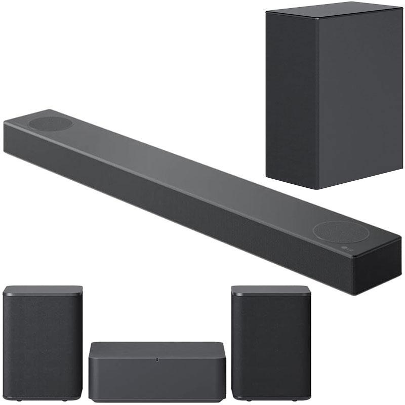 LG S75Q 3.1.2 ch High Res Audio Sound Bar Bundle with SPQ8-S Rear Speaker Kit