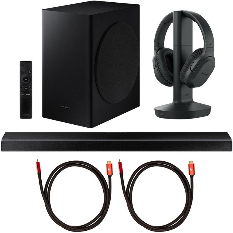 Samsung HW-Q60T 5.1ch Soundbar with 3D Surround Sound Bundle + Sony RF400 Headphones