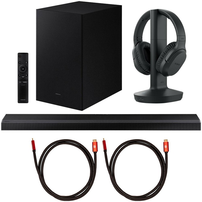 Samsung HW-Q700A 3.1.2ch Soundbar with Wireless Subwoofer Bundle + Sony RF400 Headphones