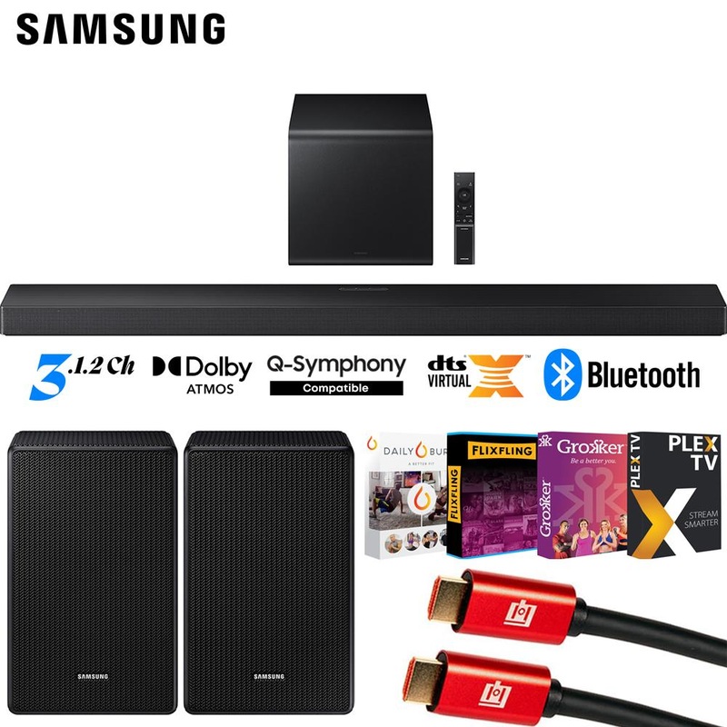Samsung Q Series Soundbar HW-QS700F 3.1.2 ch Subwoofer (2025) w/ Rear Speaker Bundle