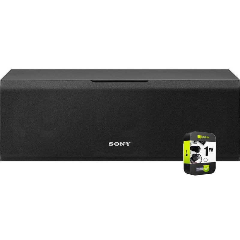 Sony 2-Way 3-Driver Bass Reflex Center Channel Speaker + Extended Warranty Bundle