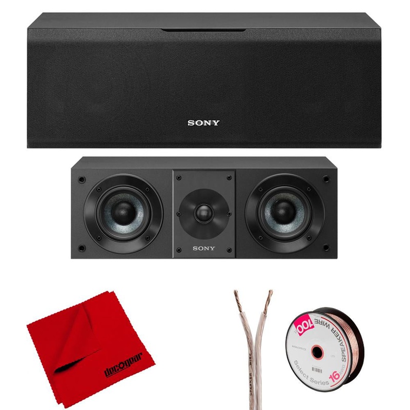 Sony SS-CS8 2-Way 3-Driver Bass Reflex Speaker w/ Deco Gear Accessories Bundle