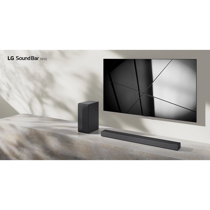 LG S65Q 3.1 Ch High Res Audio Sound Bar with DTS Virtual: X, 2022 Model