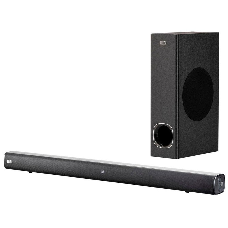 Monoprice SB-100SW 2.1-ch 36in Soundbar with Wireless Subwoofer, Bluetooth, Remote Control