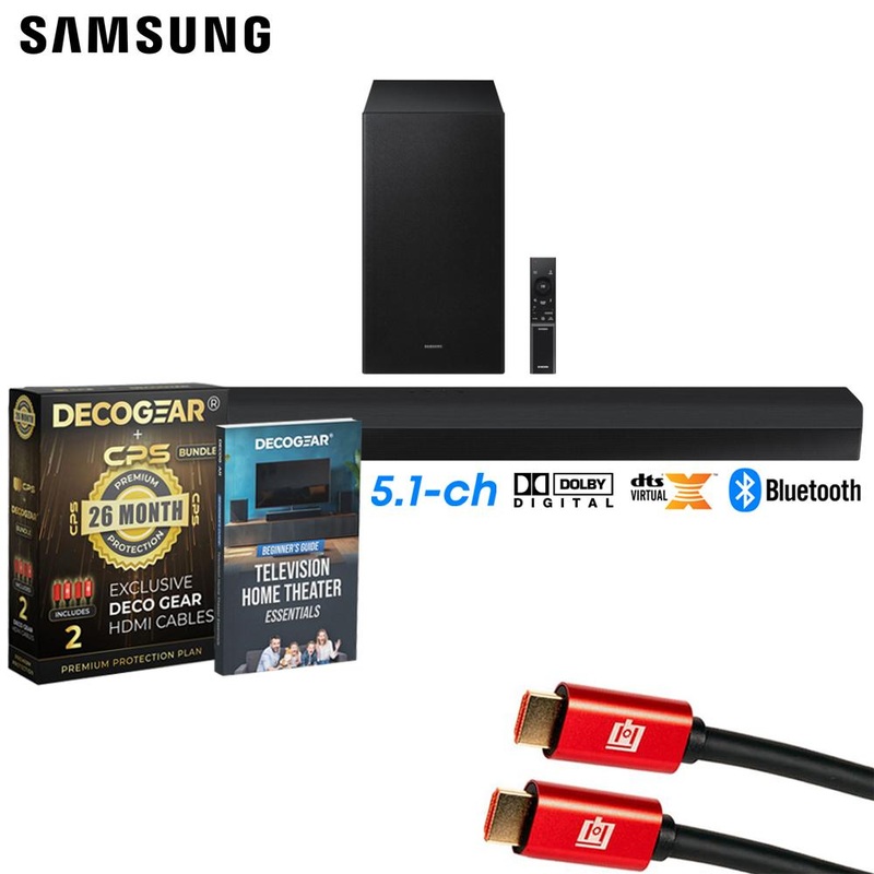Samsung HW-B750D 5.1ch Soundbar (2024) +26 Months Protection Bundle
