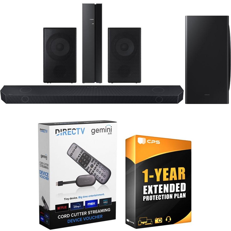 Samsung HW-Q910D Q-series Wireless Soundbar (2024) with Redeemable DIRECTV Gemini Air