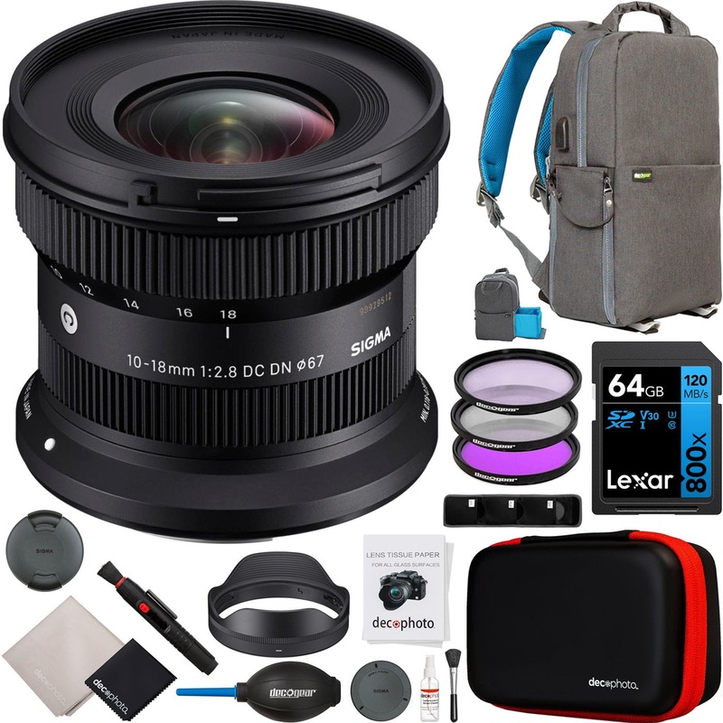 Sigma 10-18mm F2.8 DC DN Contemporary APS-C Format Zoom Lens for Sony E-Mount Bundle