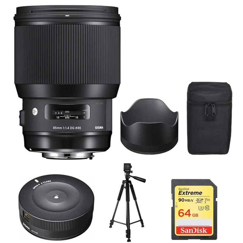 Sigma 85mm F1.4 DG HSM Art Canon - 321954 with Sigma USB Dock Bundle