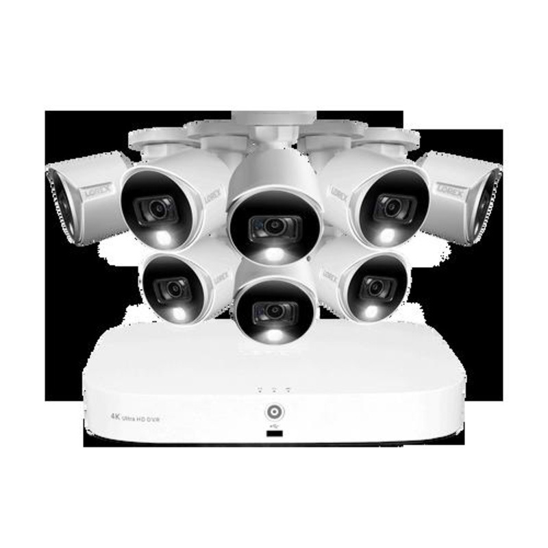 Lorex 4K 8-Channel NVR System w/ 8x 4K 8MP IP Cameras and Smart Motion Detection