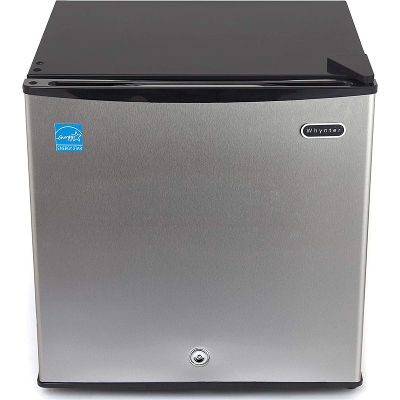 Whynter Mini Upright Freezer with Lock, Stainless Steel (CUF-112SS)