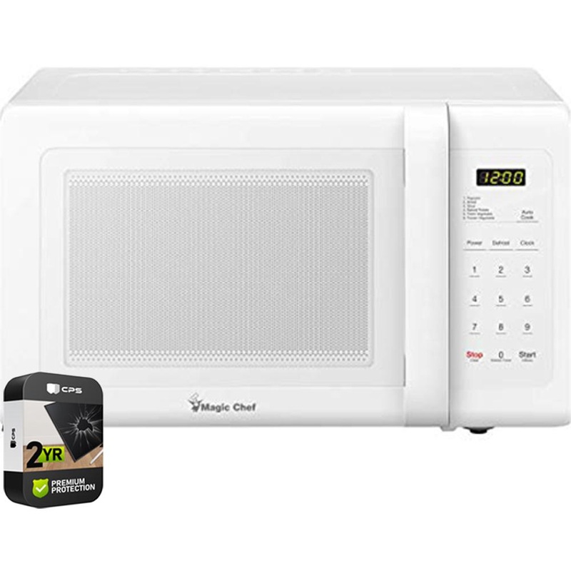 Magic Chef 0.9 Cu. Ft. 900W Countertop Microwave Oven White with 2 Year Warranty