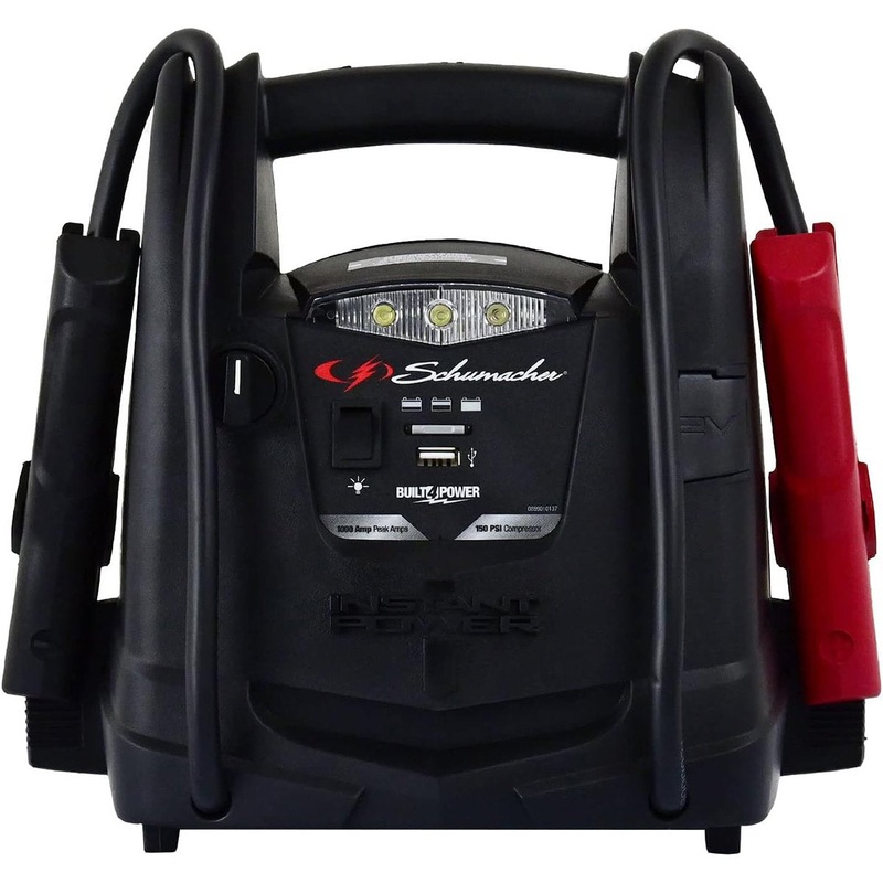 Schumacher SJ1330 Rechargeable AGM Jump Starter for Gas, Diesel Vehicles - 1000A