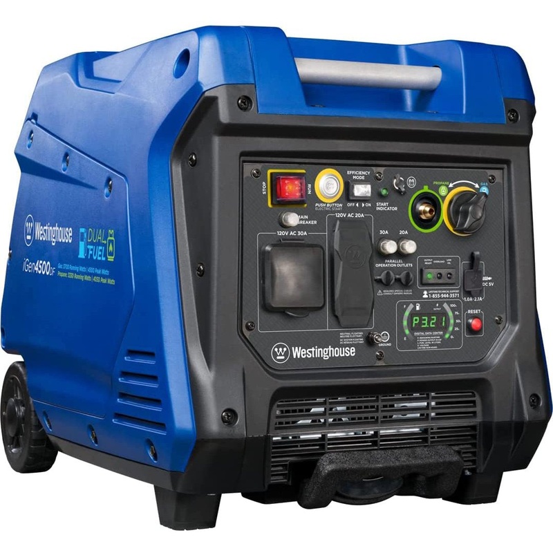 Westinghouse iGen4500DF Portable Gas/Propane Dual Fuel Digital Inverter Generator