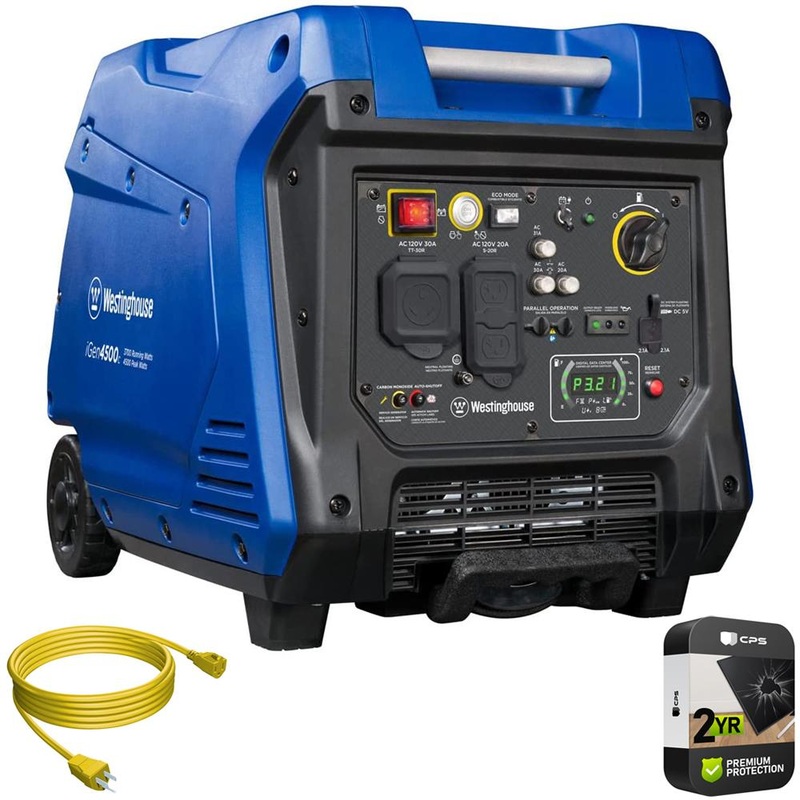 Westinghouse Portable Gas Inverter Generator with CO Sensor + Warranty Bundle