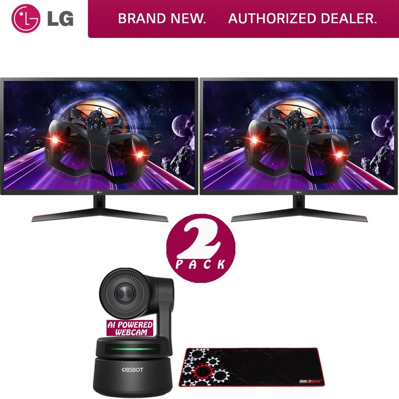 LG 31.5" FHD 16:9 1ms AMD FreeSync IPS Dual Monitor + AI-Powered PTZ Webcam Bundle