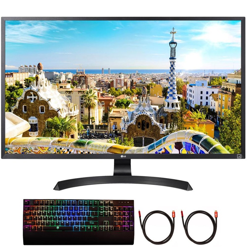 LG 32UD60B 32" Class 4K UHD LED PC Monitor (3840 x 2160) +Gaming Keyboard Bundle