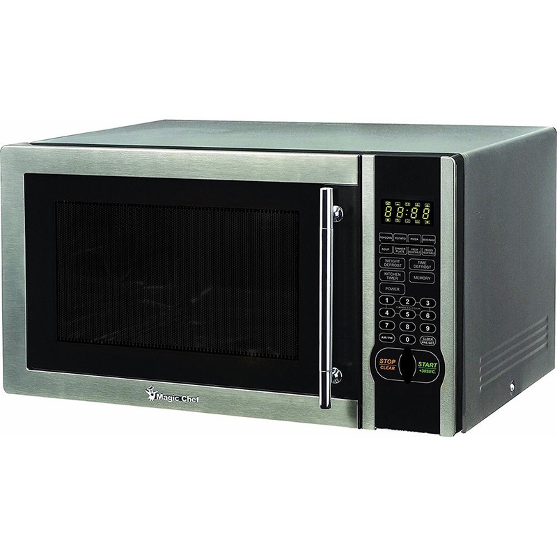 Magic Chef MCM1110ST 1.1 Cu. Ft. 1000W Countertop Microwave Oven, Stainless Steel