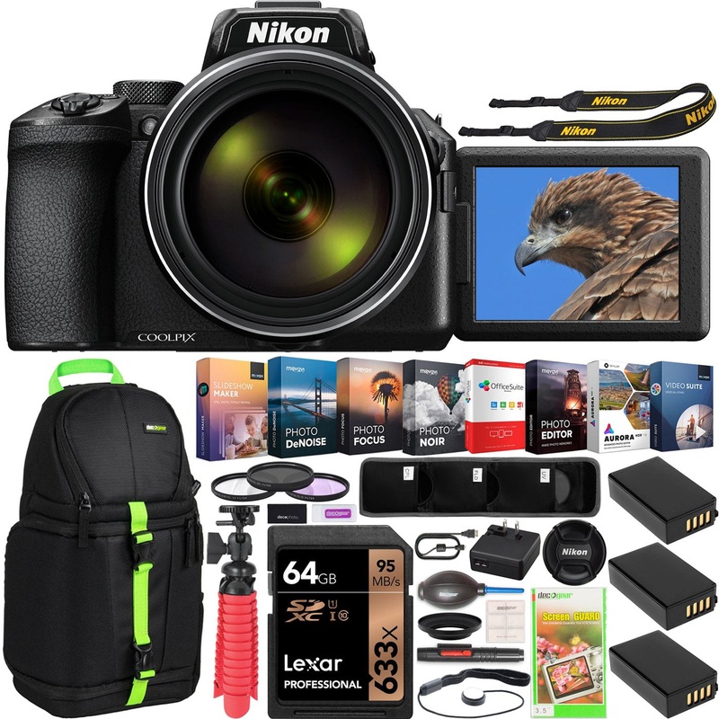 Nikon COOLPIX P950 Compact Digital Camera 83x Optical Zoom Lens 3 Battery Pro Bundle