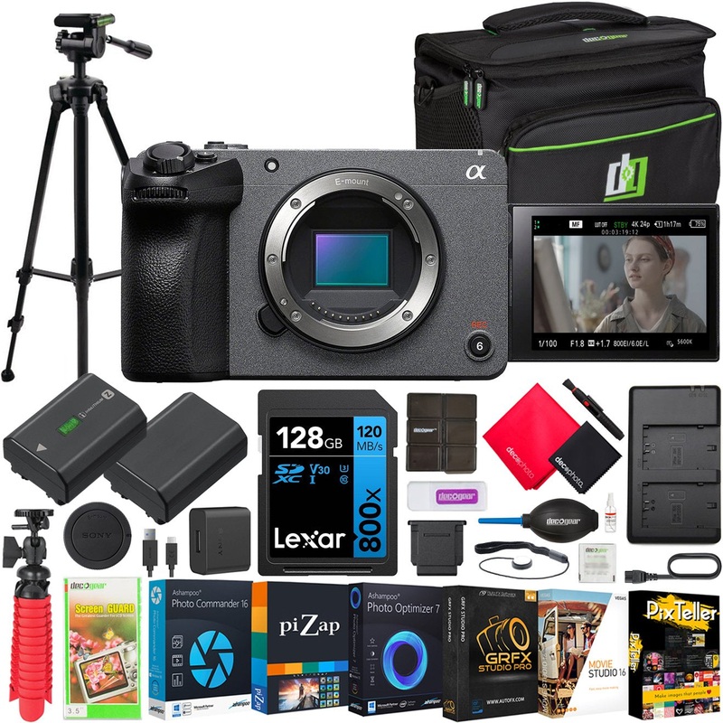 Sony Cinema Line FX30 Super 35 Interchangeable Lens Camera Body + Accessories Bundle