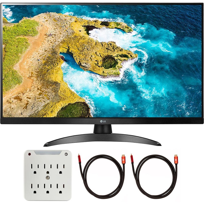 LG 27" Full HD IPS LED TV and PC Monitor with 6-Outlet Adapter and 2x HDMI Cable