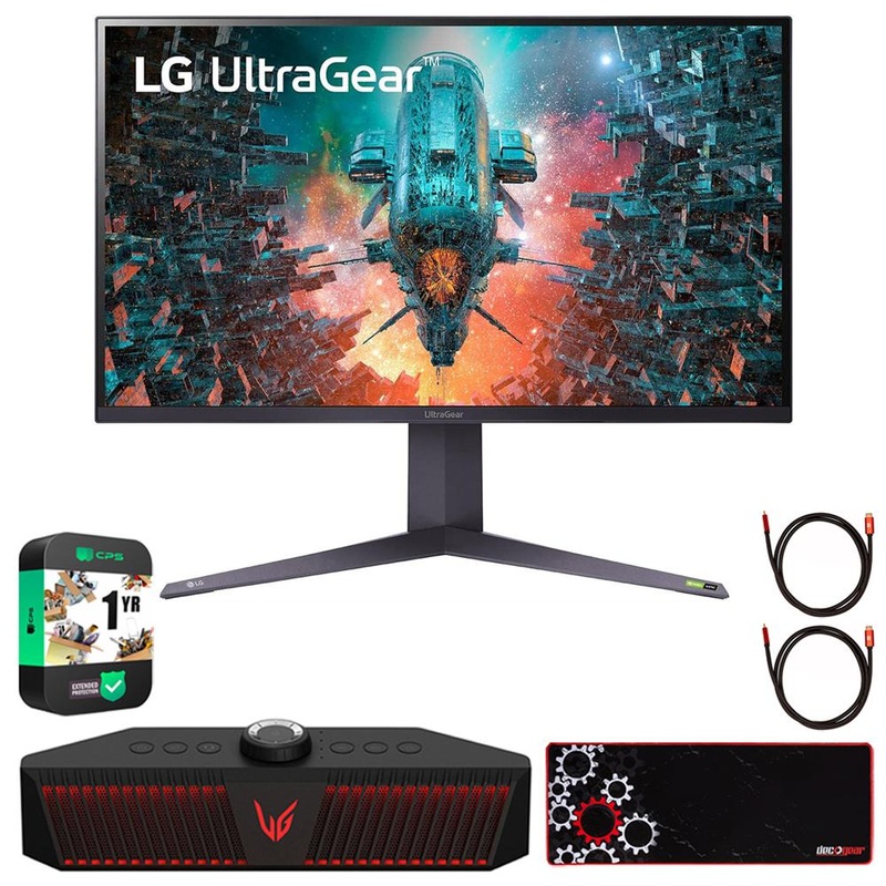 LG 32" UltraGear UHD 4K Nano IPS w/ ATW Monitor, G-SYNC w/ LG GP9 Speaker Bundle