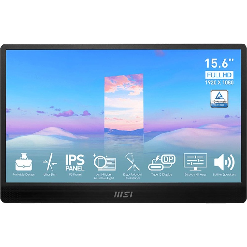MSI PRO MP161 Portable Monitor in Metal Gray - ProMP161