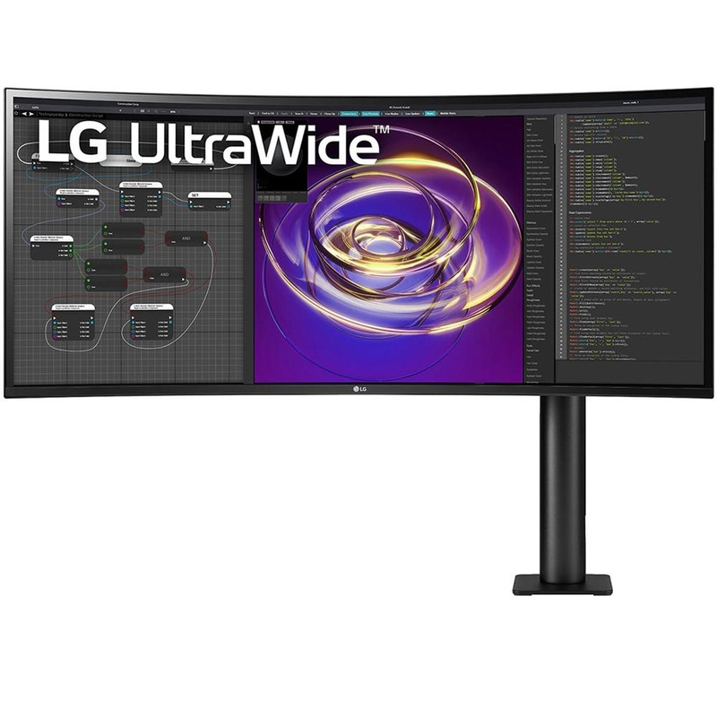 LG 34" 21:9 Curved UltraWide QHD (3440 x 1440) PC Ergo Monitor Refurbished