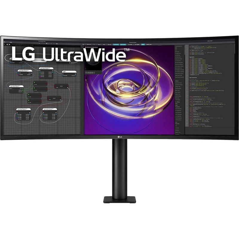 LG 34" 21:9 Curved UltraWide QHD (3440x1440) PC Monitor with Ergo Stand (34WP88C-B)
