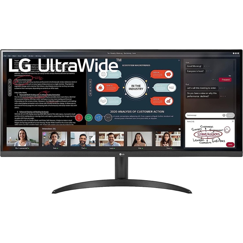 LG 34" UltraWide FHD HDR Monitor with FreeSync (34WP500-B) - Open Box
