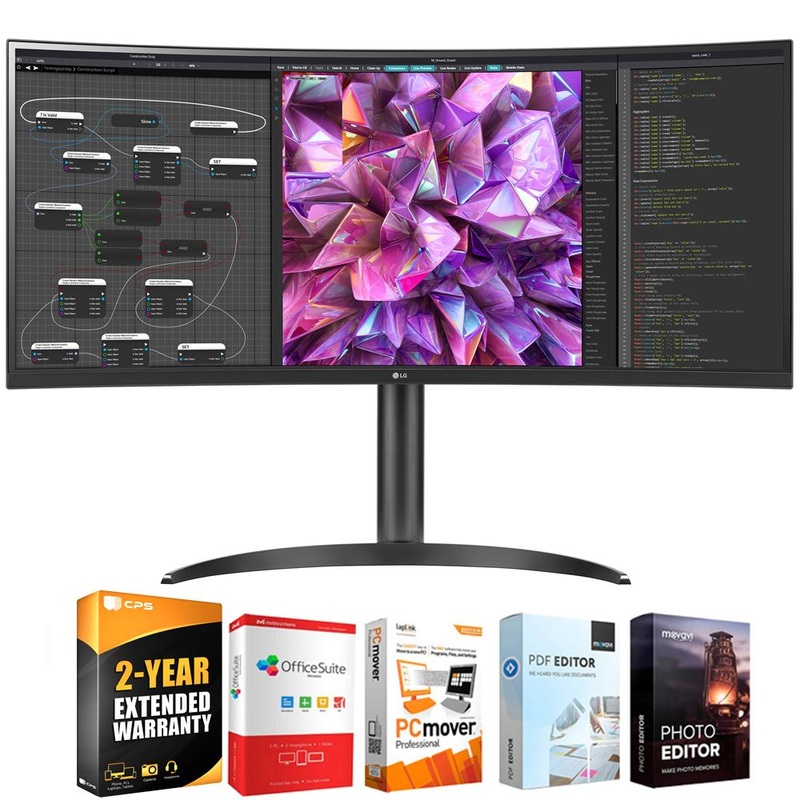 LG 34WQ75C-B 34" Curved UltraWide QHD IPS PC Monitor + 2 Year Protection Pack