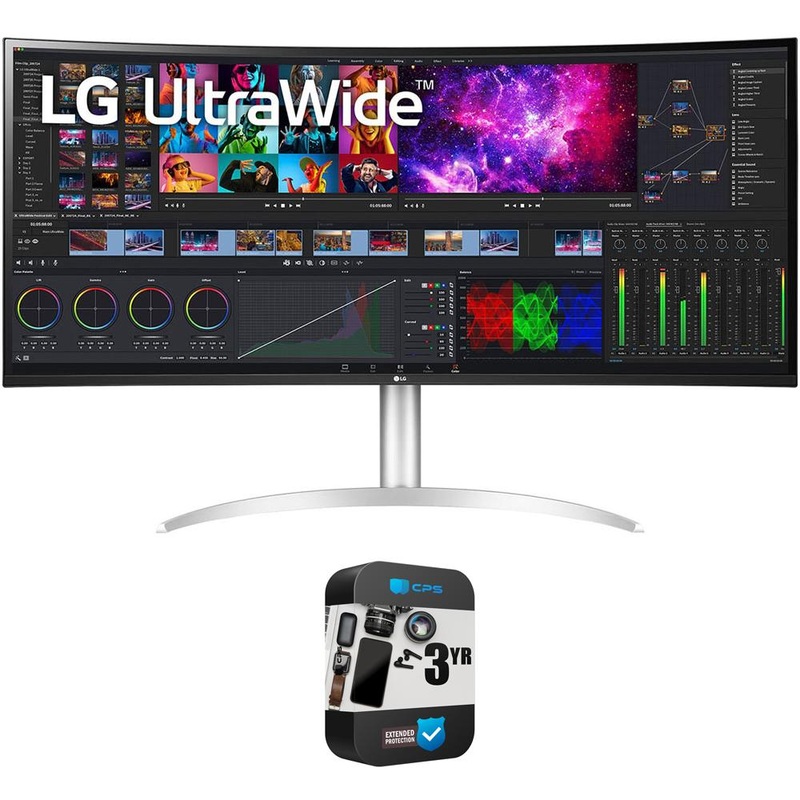 LG 40WP95C-W 40" Curved UltraWide 5K2K Nano IPS Monitor w/ 3 Year Warranty Bundle