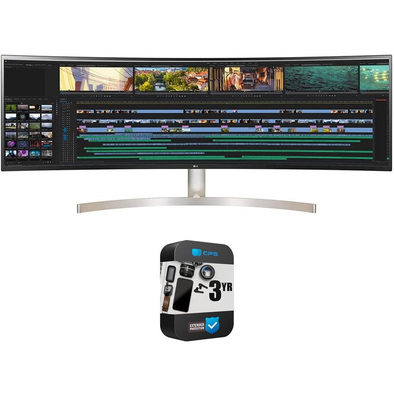 LG 49" 32:9 UltraWide Dual QHD IPS Curved LED Monitor w/ 3 Year Warranty Bundle