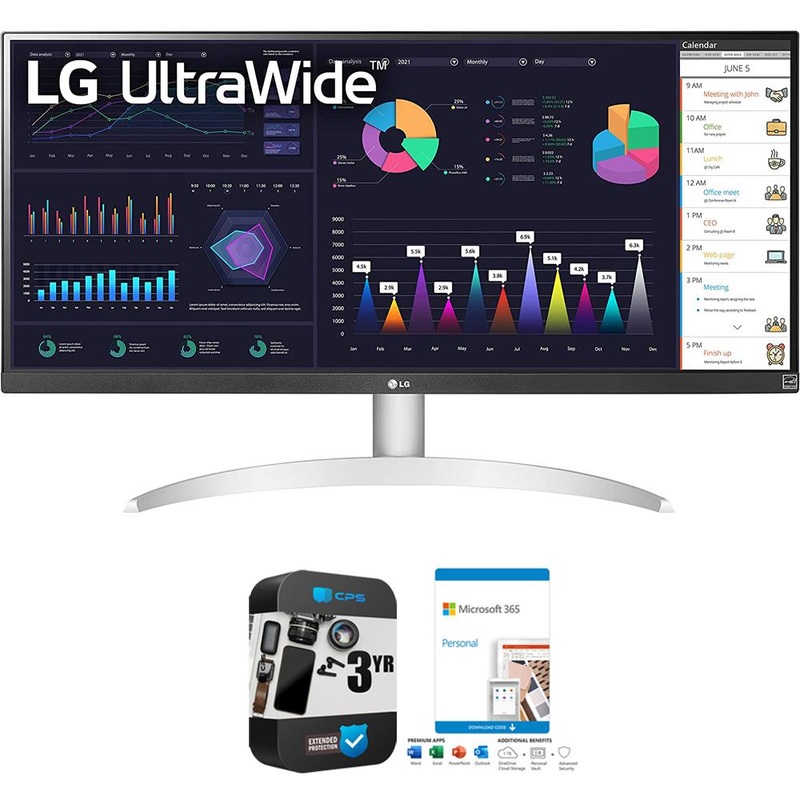 LG UltraWide FHD 29" Computer Monitor, HDR10 with 365 Personal & 3 Year Warranty