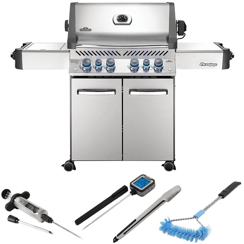 Napoleon Prestige 500 Natural Gas Grill w/ Infrared Side/Rear Burners +Accessories Bundle
