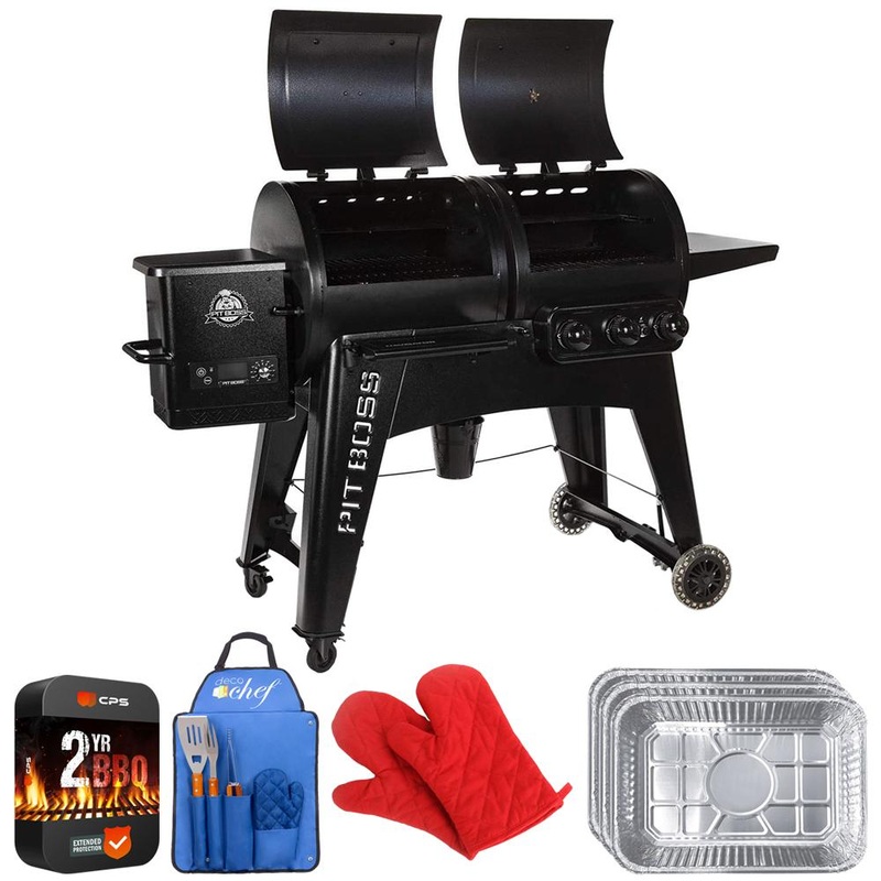Pit Boss NAVIGATOR PB1230G GAS/PELLET COMBO w/ cover + Warranty +Accessories Bundle