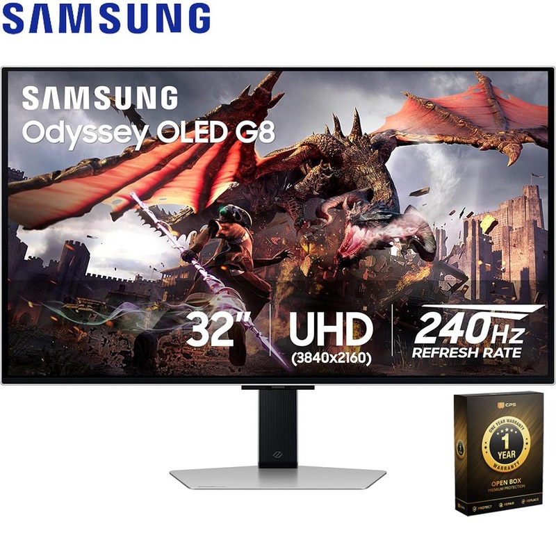 Samsung 32 Odyssey OLED G8 (G80SD) 4K Smart Gaming Monitor - Open Box + 1 Year Warranty