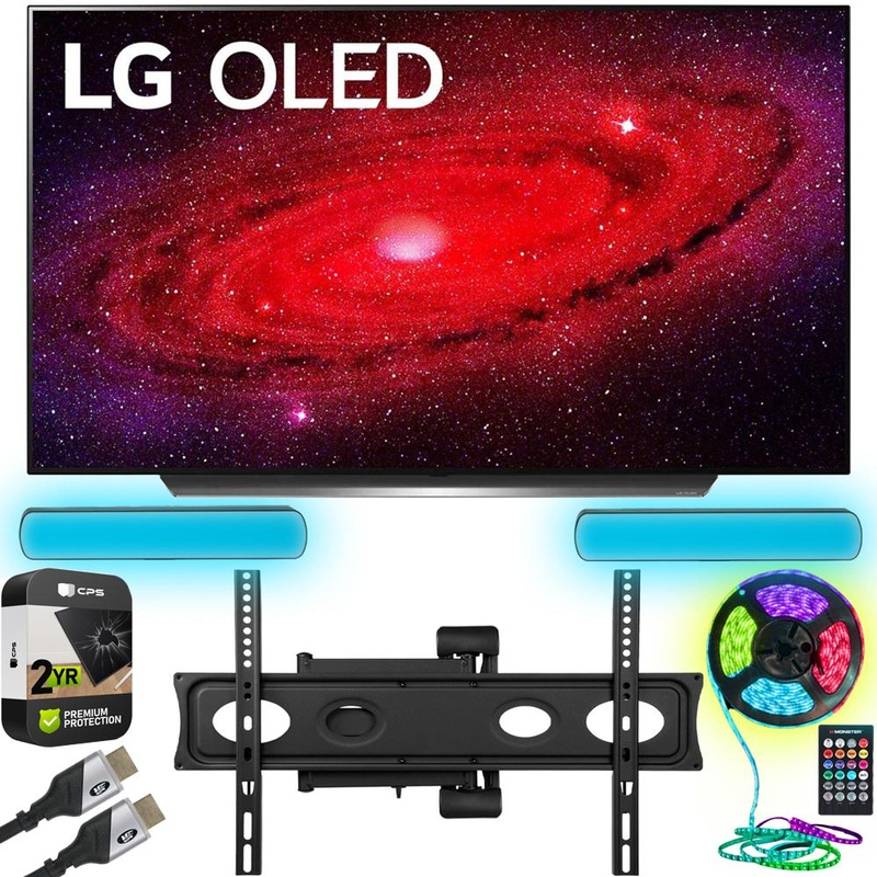 LG 65" CX 4K Smart OLED TV Refurbished w/ Monster Wall Mount + Warranty Bundle