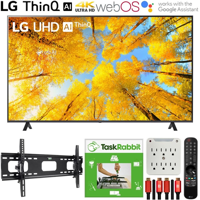 LG UQ7590PUB 75 Inch HDR 4K UHD Smart TV (2022) + TaskRabbit Installation Bundle