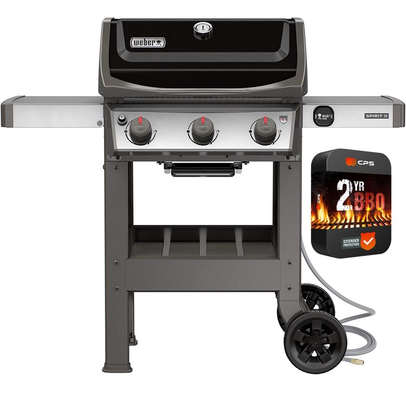 Weber Spirit II E-310 Natural Gas Grill, Black w/ 2 Year Extended Warranty