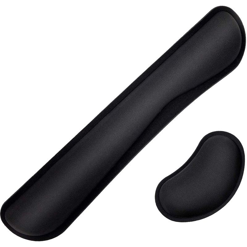 Deco Essentials Keyboard and Mouse Gel Memory Foam Wrist Pads, Universal Design, Added Comfort