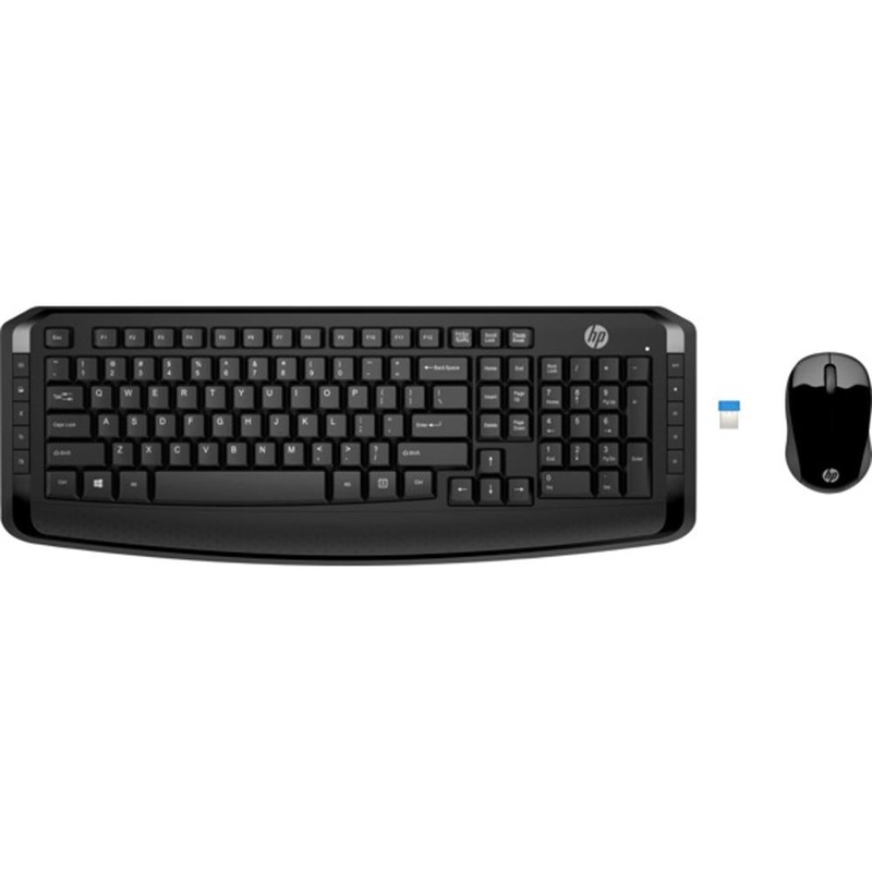 Hewlett Packard Wireless Keyboard and Mouse 300 in Black - 3ML04AA#ABL