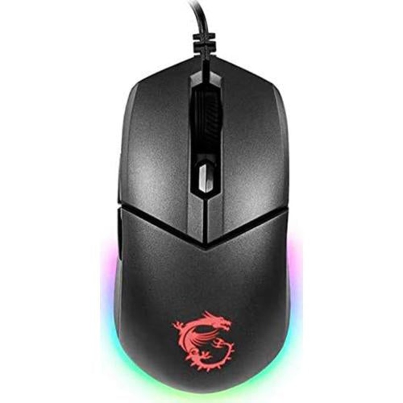 MSI CLUTCH GM11 5000 DPI Ergonomic Design Gaming Mouse in Black - Clutch-GM11